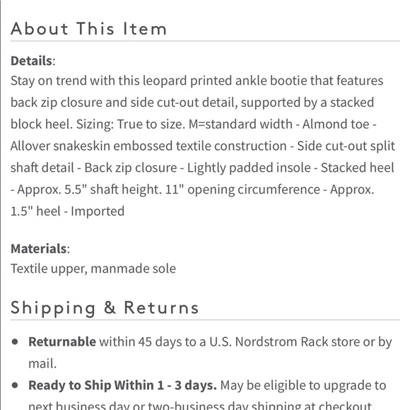 SOLD| Kenneth Cole Reaction Leopard Booties 8.5M - Picture 8 of 8